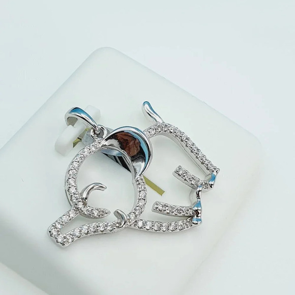 "925 Sterling Silver Cubic Zirconia Pendant, UU1P6A6057 - Picture 7 of 9